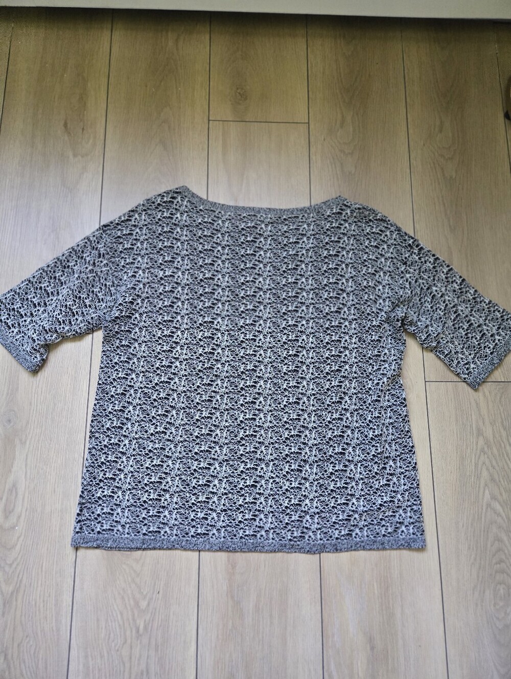 Eileen Fisher Fine Organic Linen Crepe Knit Bateau Neck Top Size S - Picture 3 of 8